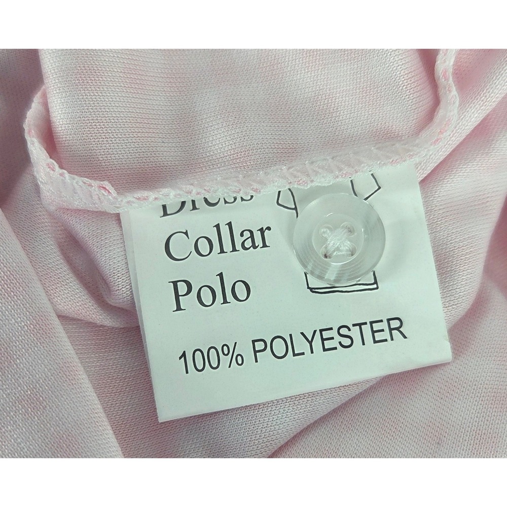 NWT Collars and Co Semi-Spread Collar Polo Pink Gingham Medium - Picture 8 of 9